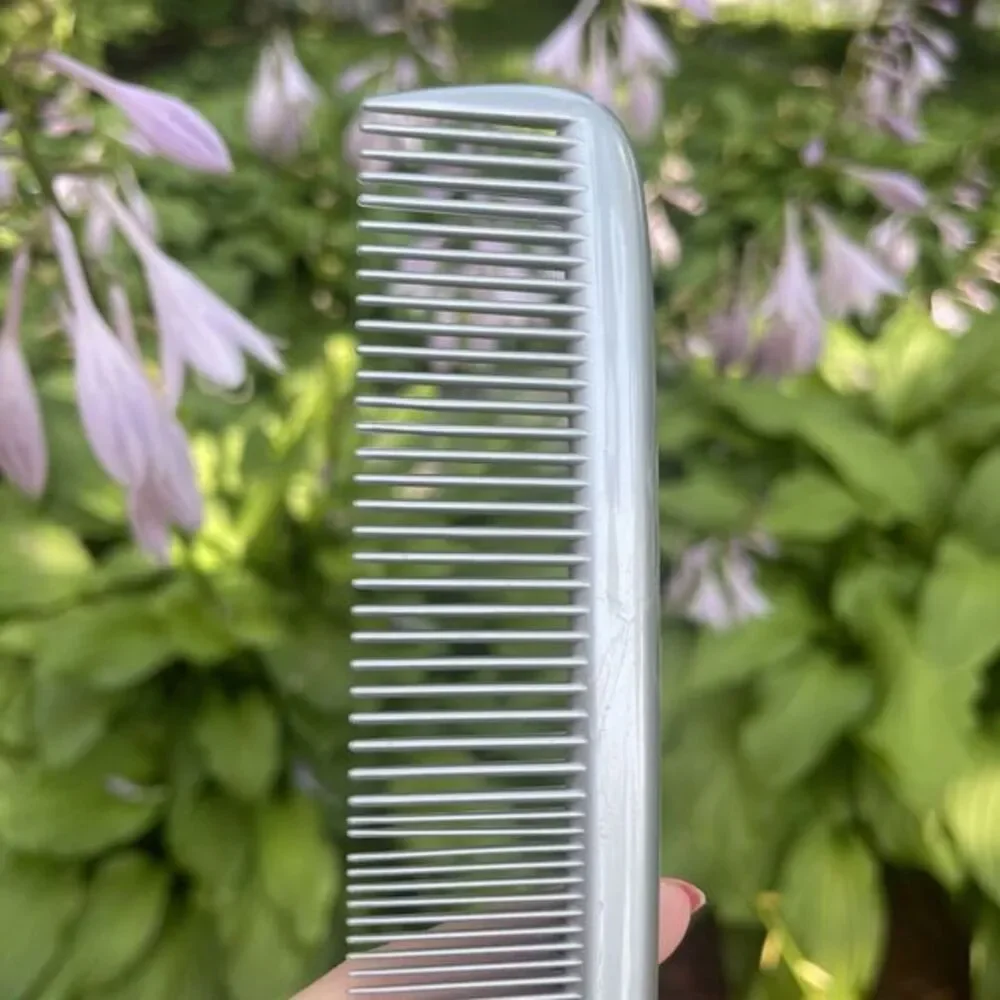 Purse Barber Vintage UNBREAKABLE Used Large Comb Plastic Silver‎ 70s USA